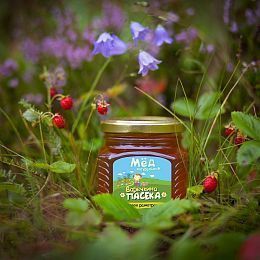 Мёд в стеклянной банке 350 гр. Луга